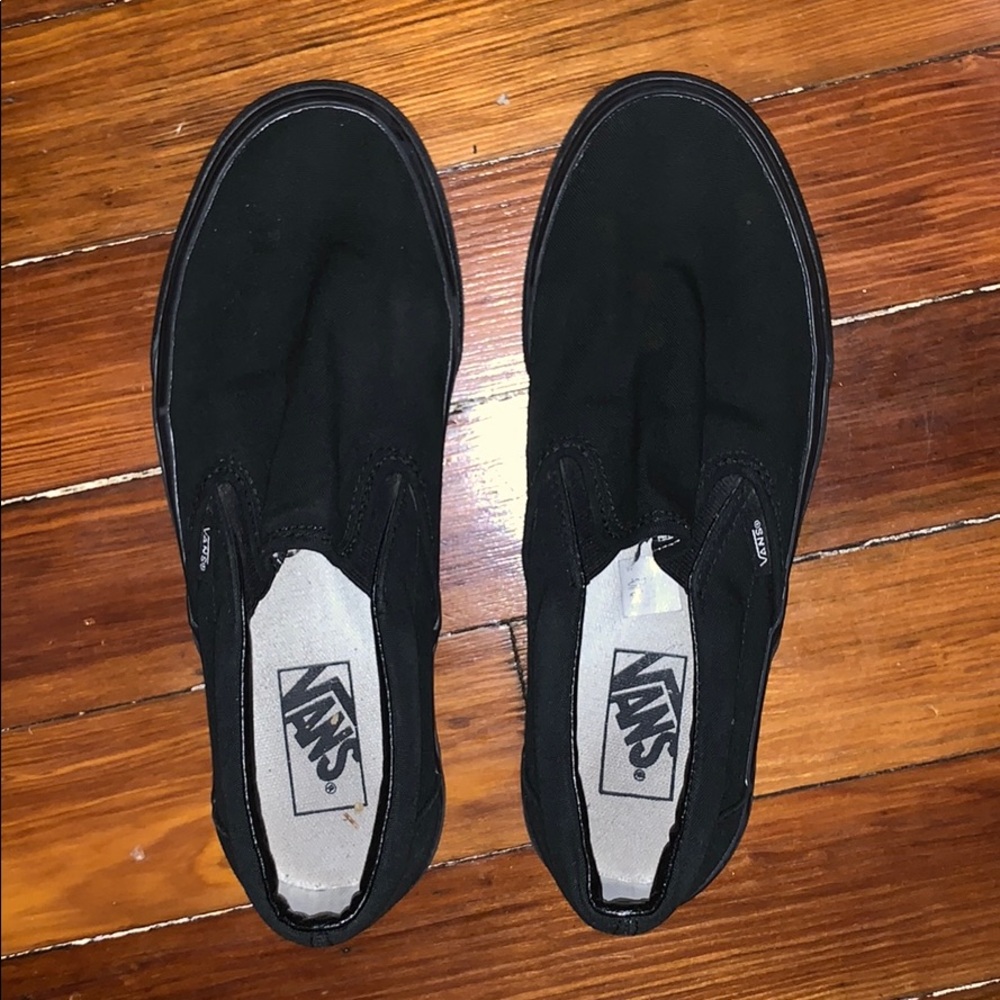 Slide on black vans